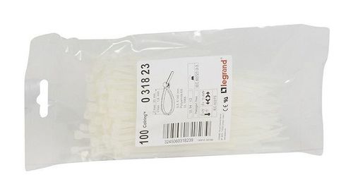 Монтажный хомут Colring - ширина 3.5 мм - длина 140 мм - пакет 100 шт - бесцветный